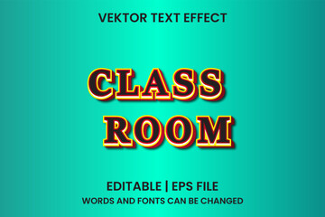 editable class room effect text
