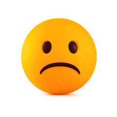 Fototapeta premium A collection of sad emojis showcases emotions like sadness, anxiety, worry, disappointment, and embarrassment, reflecting complex feelings in everyday life