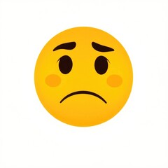 Fototapeta premium A collection of emojis depicting various emotions like sadness, anxiety, worry, and embarrassment showcases the complexity of human feelings in simple symbols