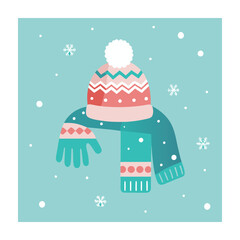 Winter season concept vector illustration