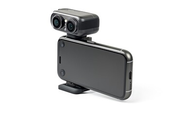 smartphone with stabilizer on white background