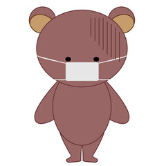 具合がわるそうなかわいいくま