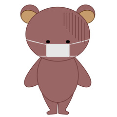 具合がわるそうなかわいいくま