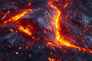 Hot metal getting shaped in close