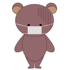 具合がわるそうなかわいいくま