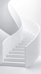 White spiral staircase interior