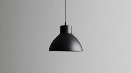 Modern Black Pendant Lamp over Minimalist Background
