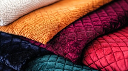 Intricate Fabric Textures in Close-Up Display