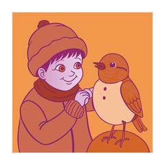 Winter season concept vector illustration