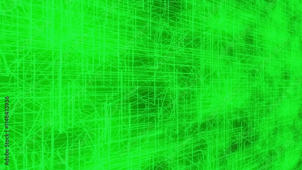 Wall mural blue geometric circuit loop fast animation background