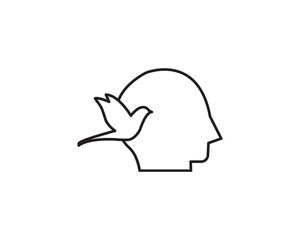 Peaceful icon vector symbol design illustration