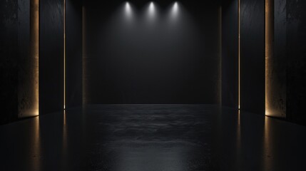 A mysterious dark background, with deep black tones and subtle glowing accents, perfect for dramatic designs,