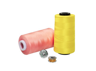 Set of different sewing spool thread