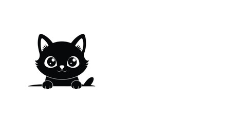 black cat cartoon illustration