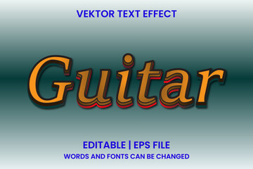 Editable guitar effect text
