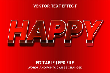 Editable happy effect text
