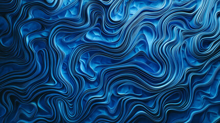 Fototapeta premium Colorful abstract waves of blue create a dynamic visual texture with depth and movement
