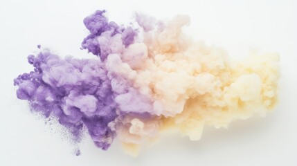 Fototapeta premium Purple and Yellow Powder Cloud Explosion