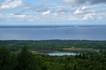 Trip to Kinnekulle in Sweden Skaraborg on a rainy summer day in July