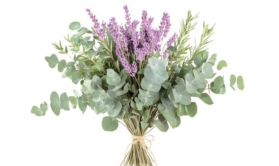 Bouquet of lavender, eucalyptus, rosemary.