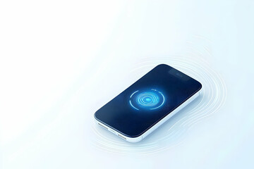 3D Phone Illustration:  Digital Waves