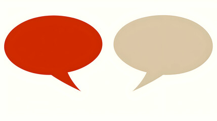 Abstract Illustration Red Beige Speech Bubbles