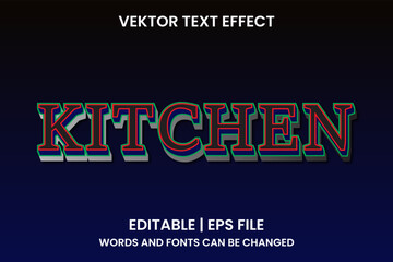 Editable kitchen effect text
