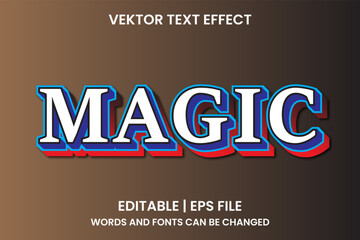 Editable magic effect text
