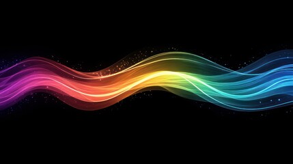 Obraz premium Vibrant Rainbow Swirl Abstract Design Background