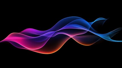 Obraz premium Abstract Colorful Waves Flowing Dark Background