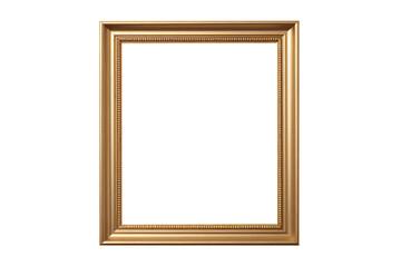 Gold gilt picture frame with an empty blank canvas for use as a border or home d&eacute;cor, stock photo isolated on a white background