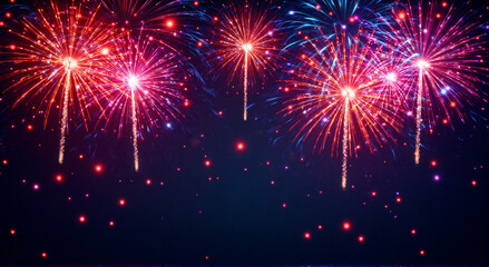 fireworks on the night sky