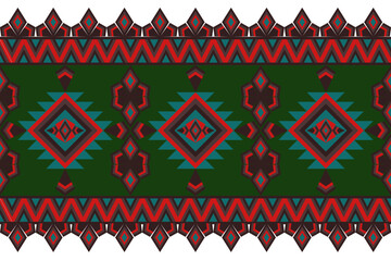 Navajo tribal vector seamless pattern, Native American Indian ornament, Ethnic Southwestern decor style, Boho, Mexican, blanket, Woven carpet illustration, tribe, Aztec, stripe, traditional fabric