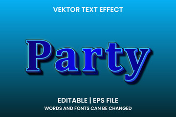 editable party effect text
