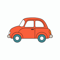 Cute Cartoon Car Vector illustration style Design