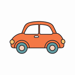 Cute Cartoon Car Vector illustration style Design
