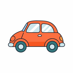 Cute Cartoon Car Vector illustration style Design