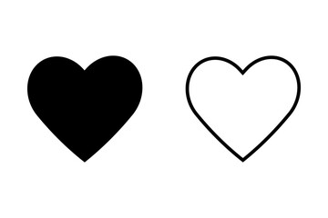 Love Heart icon set. for mobile concept and web design. vector illustration