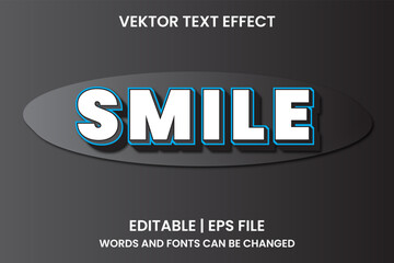 Editable smile effect text

