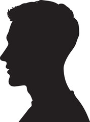 silhouette of a person with a head