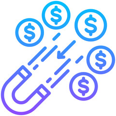 Obraz premium Money Magnet Icon