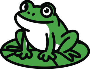 green frog on a leaf