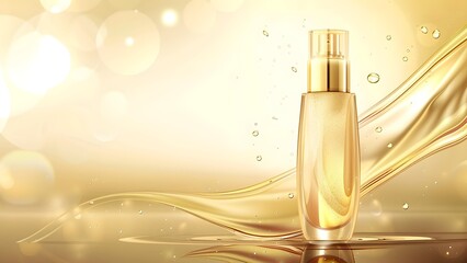 yellow cosmetic for beauty brand perfume
