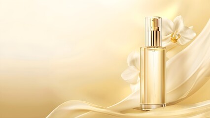 yellow cosmetic for beauty brand perfume
