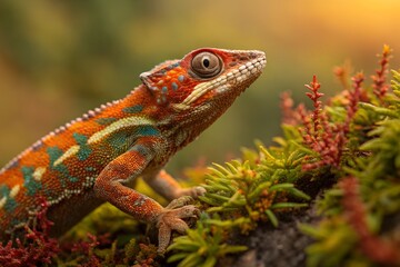 Fototapeta premium close up colorful gecko