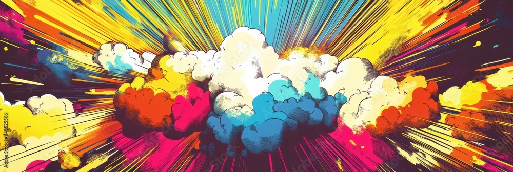 Leinwandbilder colorful abstract clouds burst with energy in a vibrant display of hues during a lively artistic eve