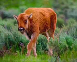 Yellowstone Bison Calf