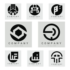 Unique Monogram Logo Design Set