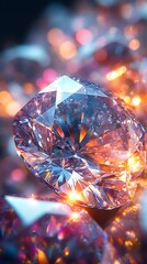 Glowing diamond sparkle elegant backdrop high resolution hd image