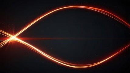 Naklejka premium Abstract background Glowing shiny lines affect futuristic abstract background 